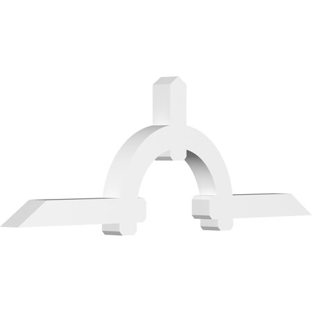 Ekena Millwork Ericson Architectural Grade PVC Gable Bracket, 108"W x 36"H x 6"D x 6"F, 8/12 Pitch GBP108X36X0606ERI00
